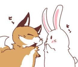 Fox and Rabbits by molgen Fox And Bunny Matching Pfp, Fox Pfp Aesthetic, Jodi Core, Zootopia Anime, Fox And Bunny, Fox Boy, Fox And Rabbit, App Stickers, Bunny Lovers