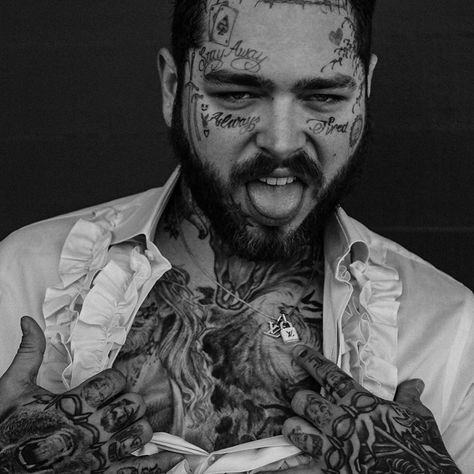 Custom Tumbler Queen on Instagram: “Holy Hell, these are HOT 🥵 🔥 🥵 amazing, AMAZING shots by @damon_baker #postmalone #posty #hotdaddy #rockstar #blackandwhite” Post Malone Wallpaper, Porcelain Veneers, Inked Magazine, Love Post, Post Malone, Billie Eilish, Lana Del Rey, Rappers, Rihanna