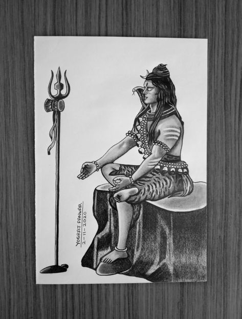 Pencil sketch of lord shiva🔱 Shiva Sketch Pencil Easy, Lord Shiva Sketch Pencil Easy, Lord Shiva Sketch Pencil, Sketch Of Lord Shiva, Sketch Pencil Easy, Pen Art Doodle, Lord Shiva Sketch, Shiva Sketch, Sketch Images