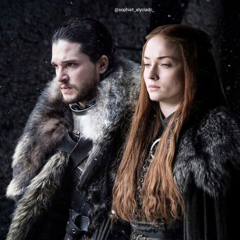 Jon Snow and Sansa Stark Jon Snow And Sansa Stark, Jon And Sansa, Sansa Stark Jon Snow, Kit Harrington, The North Remembers, I Love Games, Game Of Thrones Funny, King In The North, Game Of Thrones Art