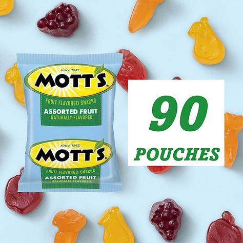 Motts Fruit Snacks, Gummy Fruit Snacks, Fruit Gummies, Healthy Fruit Snacks, Fruit Pouches, Veggie Juice, Free Fruit, Healthy Apple, Dessert Pizza