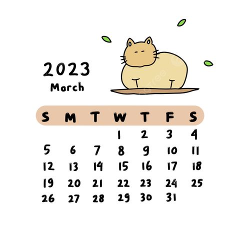 Calender 2023 March, Calendario 2023 Aesthetic, Calendario Aesthetic, Calender 2023, Watercolor Calendar, Table Calendar, 2023 Png, Calendar Vector, Calendar March