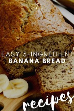 Keto Banana Bread Recipe Easy, Banana Bread Recipe Few Ingredients, Two Ingredient Banana Bread, 3ingredient Banana Bread, Recipe For Banana Bread Easy, 3 Banana Bread Recipe 3 Ingredients, Easy Quick Banana Bread, Banana Bread With Cake Mix 3 Ingredients, Four Ingredient Banana Bread