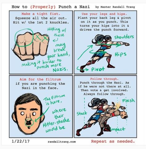 How To Punch Properly, How To Punch, Martial Arts Instructor, Self Defense Tips, Laugh Track, Comics Illustration, Self Defense Techniques, Survival Prepping, The More You Know