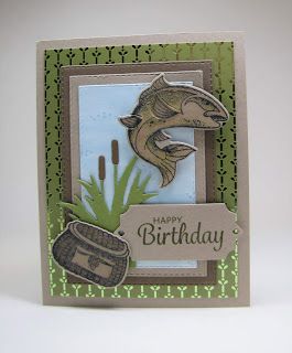 Stampin Up Best Catch, Fishing Birthday Cards, Catch Of The Day, Fishing Cards, Masculine Birthday Cards, Birthday Cards For Men, Dad Cards, Birthday Cards Diy, Stamping Up Cards