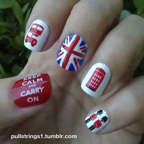 London Marathon Nails, Marathon Nails, Jack Nails, Competition Nails, Dip Colors, Unicorn Nails Designs, Shellac Nail Colors, Patriotic Nails Design, Posh Nails