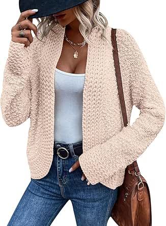 PRETTYGARDEN Open Front Fall Lightweight Cardigan Sweaters for Women Trendy 2024 Popcorn Knit Cardigans Cute Sweater Trendy Winter Outfits, Fall Sweaters For Women, Fall Wardrobe Essentials, Trendy Outfits Winter, Cardigan Sweaters, Early Fall Outfit, Cute Sweater, Autumn Dress, Sweater Coat