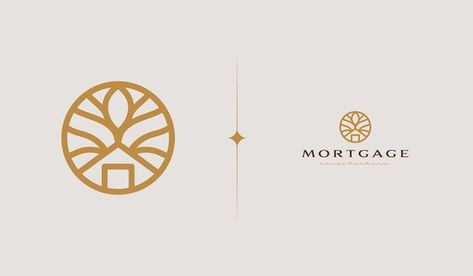 Wache Design, Villa Logo, House Symbol, Monoline Logo, Gate Logo, Ads Agency, House Outline, Home Symbol, Vector House