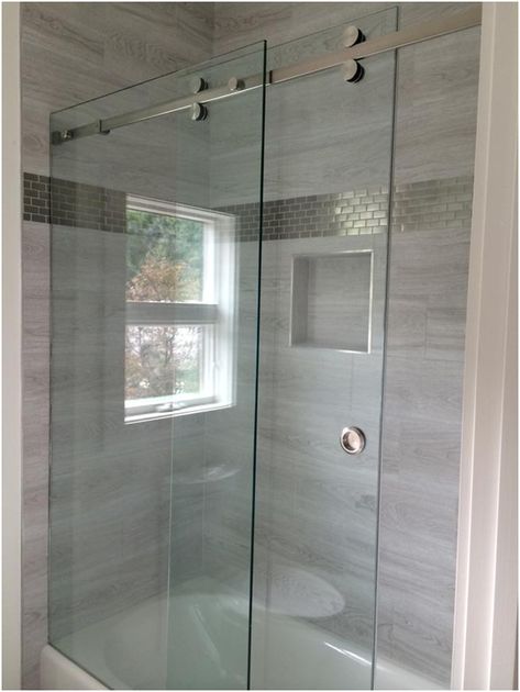 Glass Shower Tub, Modern Shower Doors, Shower Sliding Glass Door, Bathroom Shower Doors, Glass Shower Doors Frameless, Frameless Sliding Shower Doors, Glass Shower Enclosures, Small Bathroom Vanities, Tub Doors