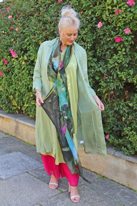 Silk Duster Coat, Silk Duster, Wedding Guest Outfit Spring, Special Event Outfit, Spring Wedding Guest, Queen Of Everything, Silk Coat, Silk Outfit, Duster Jacket