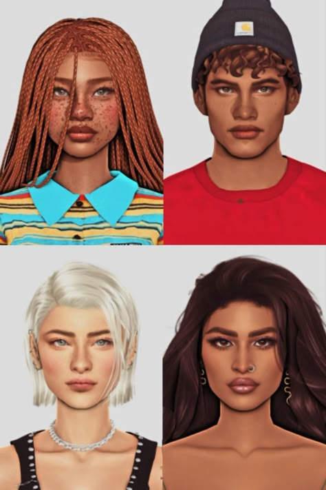 Sims Ideas People, Sims People, Masc Girl, Sims 4 Piercings, Sims 4 Cc Eyes, Sims 4 Tsr, Masc Women, Sims 4 Family, The Sims 4 Skin