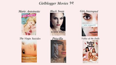 Coquette Movies, Internet Angel, Coquette Core, Movie Recommendations, Girl Blogging, Girly Movies, Girl Interrupted, Shows And Movies, Valley Of The Dolls