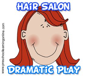 Hair Salon Dramatic Play, Salon Dramatic Play, Dramatic Play Printables Free, Preschool Community Helpers Theme, Dramatic Play Activities, Kids Hair Salon, Kids Preschool Learning, Dramatic Play Themes, Dramatic Play Printables