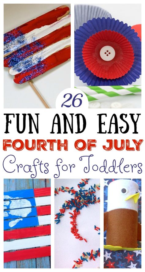 Fourth of July Crafts for Toddlers July Crafts For Toddlers, Fourth Of July Crafts, 4th Of July Crafts, American Flag Crafts, Fourth Of July Crafts For Kids, July Activities, Patriotic Kids, America Theme, Crafts For Toddlers