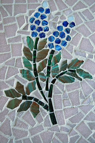 Blue Bonnet Mosaic Bluebonnet Mosaic, Mosaic Projects Easy, Cool Mosaic Designs, Mosaic Art Easy, Mosaic Designs Easy, Easy Mosaic Patterns, Easy Mosaic, Animals Quotes, Blue Mosaic Tile