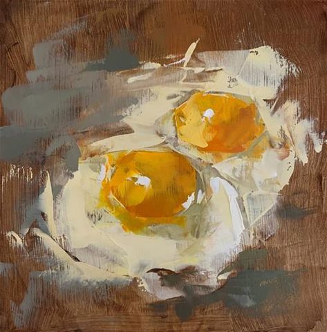 Food Wall Art, Canvas Art Projects, Fried Eggs, Textured Canvas Art, Art Diary, Simple Acrylic Paintings, Daily Painting, Still Life Art, Mini Canvas Art