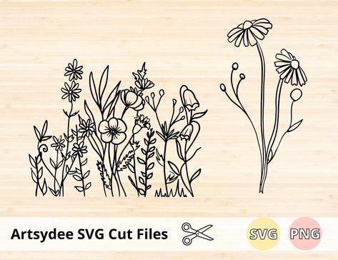 Free Wildflower Svg Files For Cricut, Wildflowers Svg Free, Wildflower Svg Free Cricut, Free Wildflower Svg, Wildflower Svg, Flower Svg Files, Rv Renovation, Graphic Illustrations, Svg Images