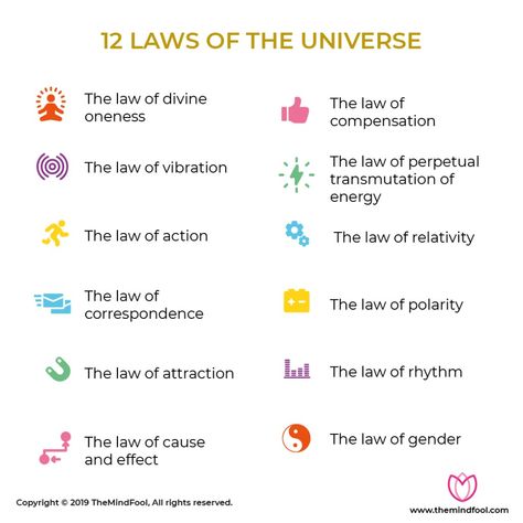 12 LAWS OF THE UNIVERSE 12 Laws Of The Universe, 12 Laws Of Karma, Laws Of The Universe, Wholesome Life, Universal Laws, Law Of Karma, Spiritual Psychology, Spiritual Awakening Signs, Life Binder