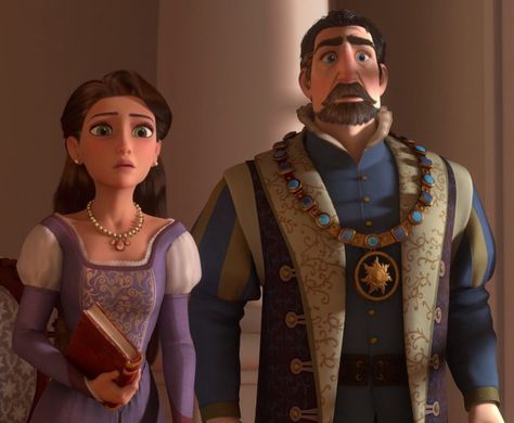 King Frederic and Queen Arianna Queen Arianna, Disney Parents, Princesa Rapunzel Disney, Tangled Before Ever After, Disney+ Icon, Tangled 2010, Rapunzel Costume, Disney Icons, Disney Wiki