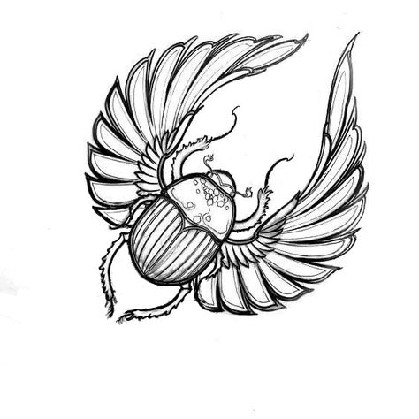 Egyptian Beetle Tattoo Design, Scarab Beetle Tattoo, Cleopatra Tattoo, Scarab Tattoo, Canadian Tattoo, Egyptian Beetle, Beetle Illustration, Beetle Tattoo, Egypt Tattoo