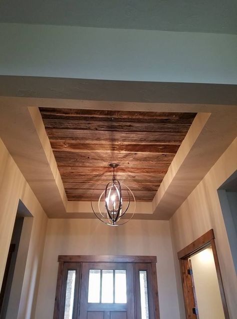 Ceiling detail Basement Ceiling Ideas Cheap, Basement Ceiling Options, Ceiling Options, House Of Turquoise, Plafond Design, Basement Ceiling, Wall Wood, Ceiling Treatments, Attic Renovation