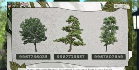 Custom Tree Bloxburg, Tree Decal Codes Bloxburg, Fall Plant Decals Bloxburg, Bloxburg Tree Decals Codes, Tree Decals Bloxburg, Bloxburg Tree Decals, Bloxburg Plants, Plant Decals, Bloxburg Cottage