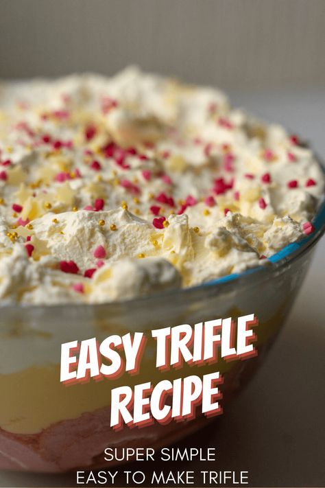 Easy Classic Trifle Recipe | Simple Recipes at Homee Simple Trifle Recipes, Traditional Trifle Recipes, Easy Trifle Desserts Simple, Trifle Recipes Easy Simple, South African Trifle Recipes, Easy Trifle Desserts, Classic Trifle, How To Make Trifle, Trifle With Jelly