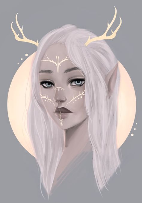 Halloweenský Makeup, 다크 판타지, Arte Fantasy, Art And Illustration, Digital Art Girl, Dragon Age, A Drawing, White Hair, Fantasy Character Design