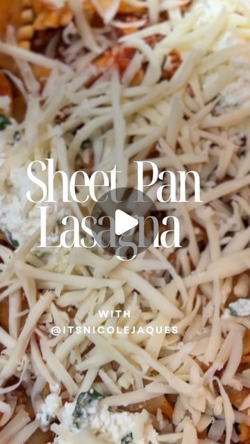 Nicole Jaques |  Kitchen Hacks + Cleaning Tips + Recipes on Instagram: "Dive into this sheet pan lasagna - the culinary equivalent of putting your feet up while your food cooks itself. Just toss it all on the sheet pan, and let the oven do the heavy lifting. Perfect for those of us whose kitchen skills are more ‘abstract art’ than ‘Michelin star’. Get ready to impress with minimal stress and maximum yummmmm! 

Sheet pan lasagna Ingredients:
- 2 tbsp olive oil
- 2 garlic cloves, minced
- ½ tsp red pepper flakes
- 1 tsp salt
- 1 cup ricotta cheese
- 1 lb ground beef
- 1 onion, diced
- 1 tsp Italian seasoning
- 1 lb lasagna sheets, broken into 2-inch pieces
- 25 oz marinara sauce
- 2 ½ cups shredded mozzarella
- 1 ½ cups grated parmesan

⭐️ For the full recipe comment “YUM” and I’ll DM it to Sheet Lasagna, Sheet Pan Lasagna, Pan Lasagna, Lasagna Ingredients, Kitchen Skills, Pasta Pasta, Pan Meals, Kitchen Cleaning Hacks, One Pan Meals