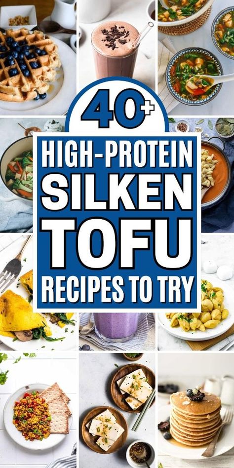 Get ready to enjoy these delicious silken tofu recipes. Perfect for any meal! Silk Tofu Recipes, Chinese Vegetable Soup, Silken Tofu Recipes, Tofu Dessert, Lemon Snack, Tofu Breakfast, Almond Meal Cookies, Work Food, Tofu Dishes