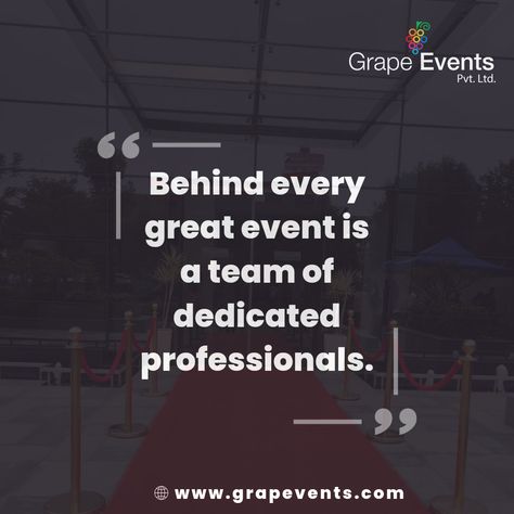 "Behind every great event is a team of dedicated professionals" Contact us today to get started! https://smpl.is/7368r #eventplanning #eventplanner #partyplanner #eventprofs #plannerslife #grapevents #event #events #corporateevent #eventplanner #concert Event Planning Quotes Posts, Successful Event Quotes, Event Planner Quotes Business, Meeting Quotes, Event Planner Quotes, Inspiring People Quotes, Event Planner Branding, Start Quotes, Event Quotes