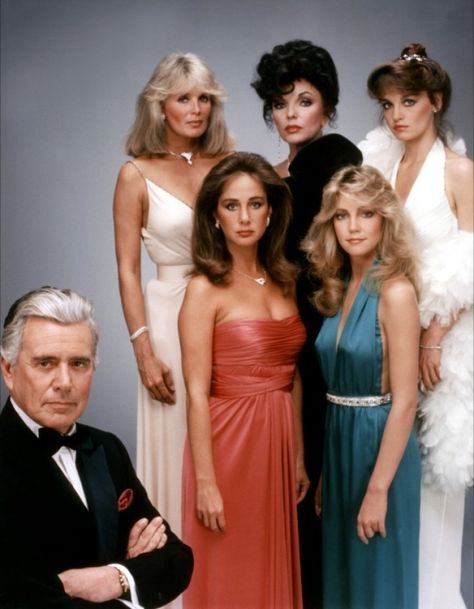 Denver-Clan (Dynasty) USA 1981-1989 Pamela Bellwood, Fallon Dynasty, Pamela Sue Martin, Denver Clan, Dynasty Tv Show, John Forsythe, Theme Carnaval, Linda Evans, Heather Locklear