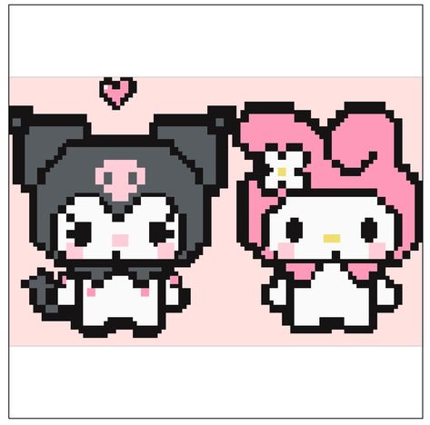 Pixel Drawing Ideas, Pixlr Art, Kuromi My Melody, Journal Diy, Pixel Drawing, Badtz Maru, Bullet Journal Diy, Color Pencil Drawing, My Melody