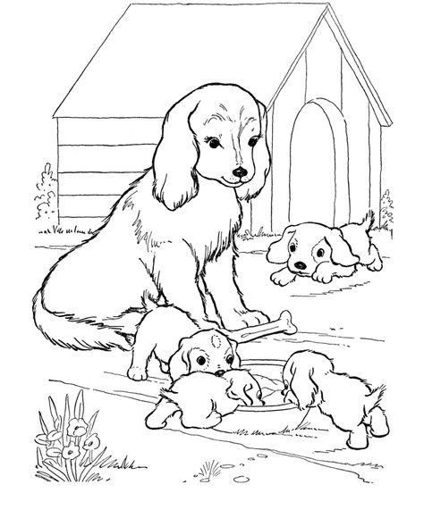 Free Printable House Coloring Pages For Kids Mom Coloring Pages, Dog Coloring Book, Baby Coloring Pages, Puppy Coloring Pages, Farm Animal Coloring Pages, House Colouring Pages, Horse Coloring Pages, Dog Coloring Page, Pokemon Coloring Pages