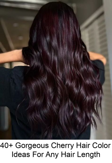 One of our favorite hair colors that has range, oomph, and energy is cherry hair color. Burgundy Hair Curly, Cherry Black Hair, Black Hairstyle Ideas, Cherry Cola Hair Color, Cherry Brown Hair, Black Cherry Hair Color, Cherry Cola Hair, Black Cherry Hair, Cherry Hair Colors