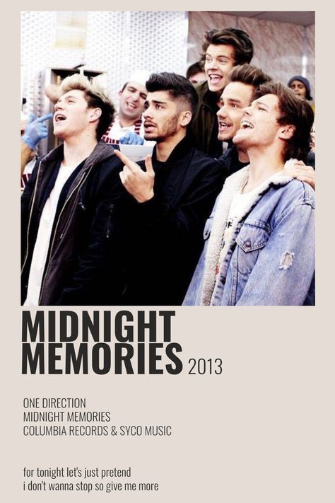 by me One Direction Room, 1d Songs, One Direction Songs, Harry Styles Poster, Music Poster Ideas, One Direction Wallpaper, Direction Quotes, Film Posters Minimalist, Midnight Memories