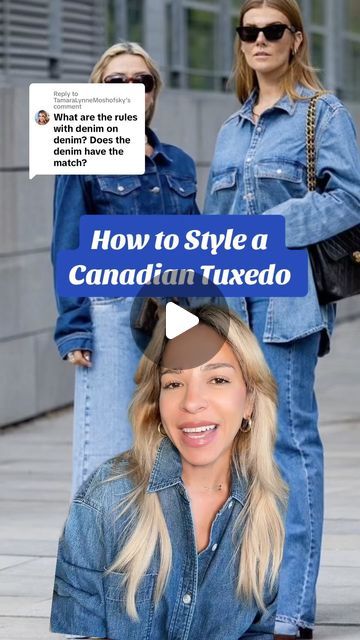 Natalia Denise on Instagram: "A Canadian Tuxedo is all about the styling #outfitinspo #stylingideas #stylingtips #fashionstyle #canadiantuxedo #denimondenim #casualoutfits #fallfashion" Canadian Tuxedo Women, Canadian Tuxedo, Clothing Hacks, Number Two, Instagram A, Autumn Fashion, Casual Outfits, Concert, Outfit Inspo