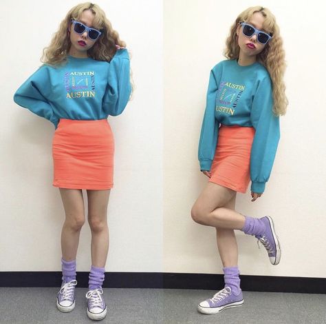 Arcade Aesthetic Outfit, 80s Arcade Aesthetic, Arcade Aesthetic, 80s Arcade, 80s Clothes, Kawaii Hair, 80’s Fashion, Harajuku Fashion Street, Outfits Retro