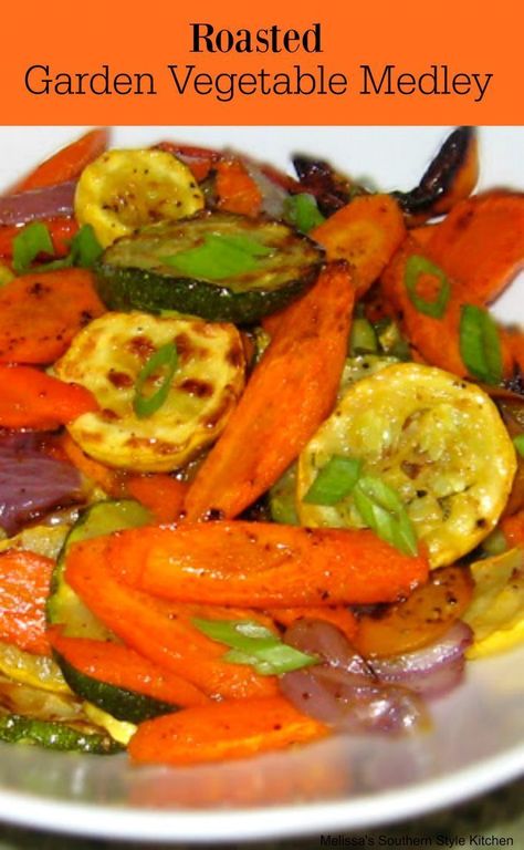 Roasted Vegetable Medley, Roasted Vegetable Recipes, Vegetable Medley, Garden Vegetable, Cooked Veggies, Healthy Meals For Two, Veggie Side Dishes, Vegetable Gardening, Vegetable Sides