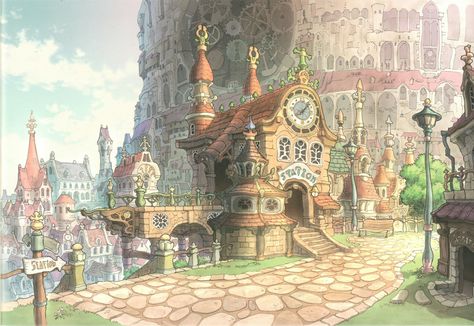 Final Fantasy IX Concept Art Final Fantasy Ix, Fantasy Background, Fantasy City, Fantasy Places, Artwork Images, Wow Art, Landscape Scenery, Fantasy Concept Art, 판타지 아트