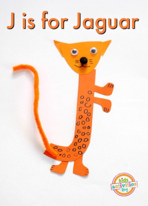 J Crafts For Toddlers, Letter J Craft, J Is For Jaguar, Letter J Activities, Letter J Crafts, Preschool Letter Crafts, J Craft, Abc Crafts, Alphabet Letter Crafts