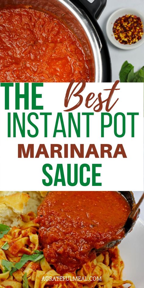 Instant Pot Pasta Sauce, Instant Pot Marinara Sauce, Instant Pot Marinara, Marinara Sauce Recipe, Pasta Sauce Homemade, Marinara Sauce Homemade, Homemade Marinara, Sauce Tomate, Instapot Recipes