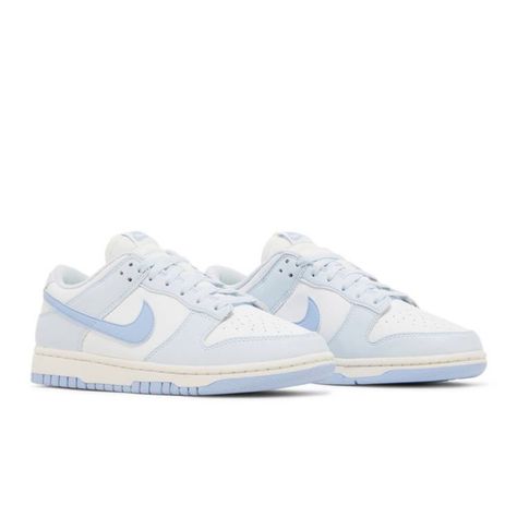 Nike Light Blue Shoes, Low Rise Dunks, Light Blue Dunks, Cute Nike Dunks, Cute Dunks, Light Blue Nike Shoes, Custom Dunks, Nike Dunk Low Women, Shoes For Back To School