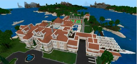 Big Beautiful Houses, Minecraft A, House In Minecraft, Beautiful House, Baseball Field, A House, Beautiful Homes, Minecraft, Map