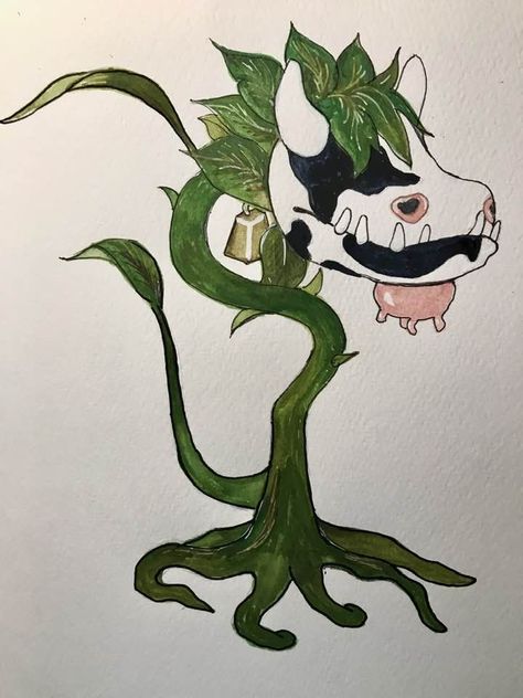 This is the cowplant from the Sims 4. I painted it with watercolor. I paint freehand. Diy Art Painting, The Sims 4, Flower Drawing, The Sims, Diy Art, Vintage Posters, Sims 4, Cow, Art Painting