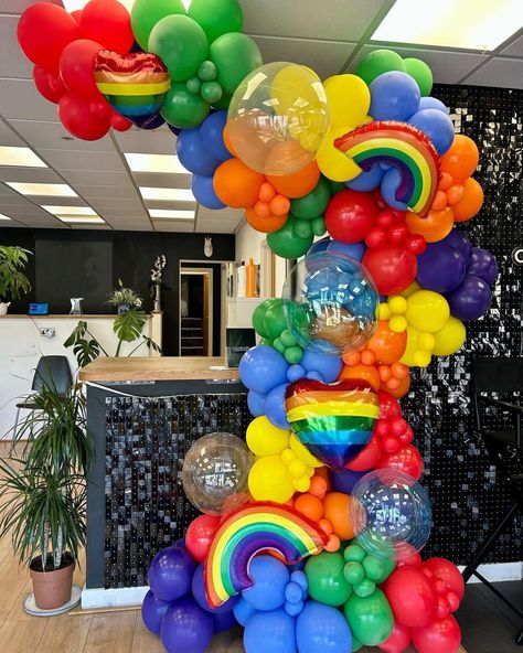 PRICES MAY VARY. 🌈All-in-one Package: Enanal 144pcs Pride Decorations contains 132cs latex balloon, 4pcs clear bobo balloon, 4pcs rainbow pattern foil balloon, and 4pcs balloon arch accessories. These bright color balloons will bring you a wonderful Pride Month Party scene. 🏳️‍🌈Easy to Use: The Rainbow Balloon Arch is easy to assemble. With the balloons and accessories, you can build an incredible party scene within an hour, even you are not professional. 🌈Wide Applications: These Pride Day Balloons not only can be used as Pride Month Party Decorations, but also can be used for Pride Parade Float Decorations, Rainbow Themed Party, Wedding, or Anniversary Party decorations. You can combine these balloons with various other decorations to make your own decorative arts as well. 🏳️‍🌈Prem