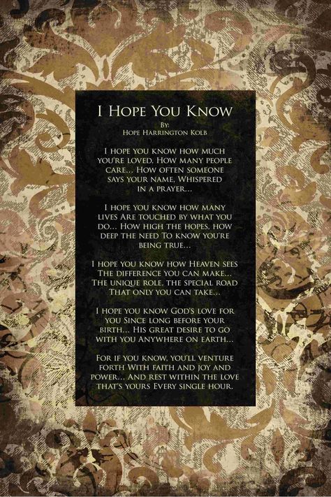 Trinx I Hope You Know Poem - Wrapped Canvas Print | Wayfair I Made It Home Poem, When I Go Poem, Hope Poem, Aura Meaning, Vows Quotes, Fairytale Quotes, Employee Motivation, Sympathy Poems, Home Poem