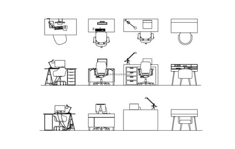 study tables min scaled Study Table Top View, Pool Houses Plans, Cad Blocks Free, House Plans Design, Floor Plans House, Study Table Designs, One Storey House, Table Top View, Courtyard House Plans