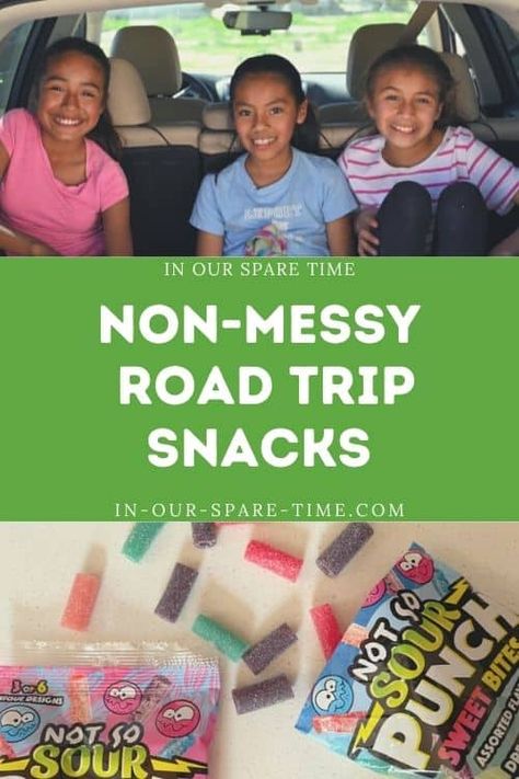 Non Messy Snacks for Road Trips | In Our Spare Time Non Messy Snacks, Car Snacks, Organic Candy, Road Trip Snacks, Snacks To Make, Road Trip Adventure, Family Road Trips, Free Cars, Favorite Candy