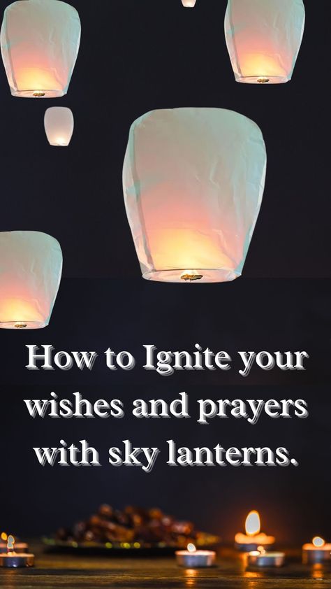 People write wishes, prayers, or messages on the lanterns before releasing them into the night sky. It's believed that as the lanterns float away, they carry these wishes and prayers to the heavens, symbolizing good luck and blessings for the coming year. Lanterns To Release In Sky, Diy Sky Lanterns, Candle Latern, Floating Lantern Festival, Floating Paper Lanterns, Couple Dates, Wish Lanterns, Chinese Lunar New Year, Floating Lanterns